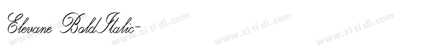 Elevane BoldItalic字体转换 Elevane BoldItalic字体转换